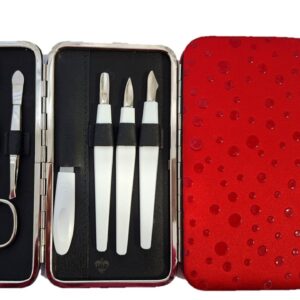 RADKA LIMITÁLT 7 részes manikûrkészlet (vörös), solingeni ollókkal